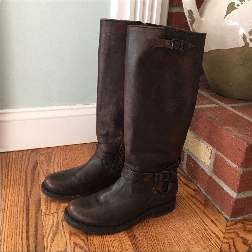 Frye Veronica Criss Cross Tall Boots Size 7.5